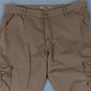 Wrangler Vintage Cargo Pants Mens 38X30 Brown Hiking Fishing Utility Outdoors